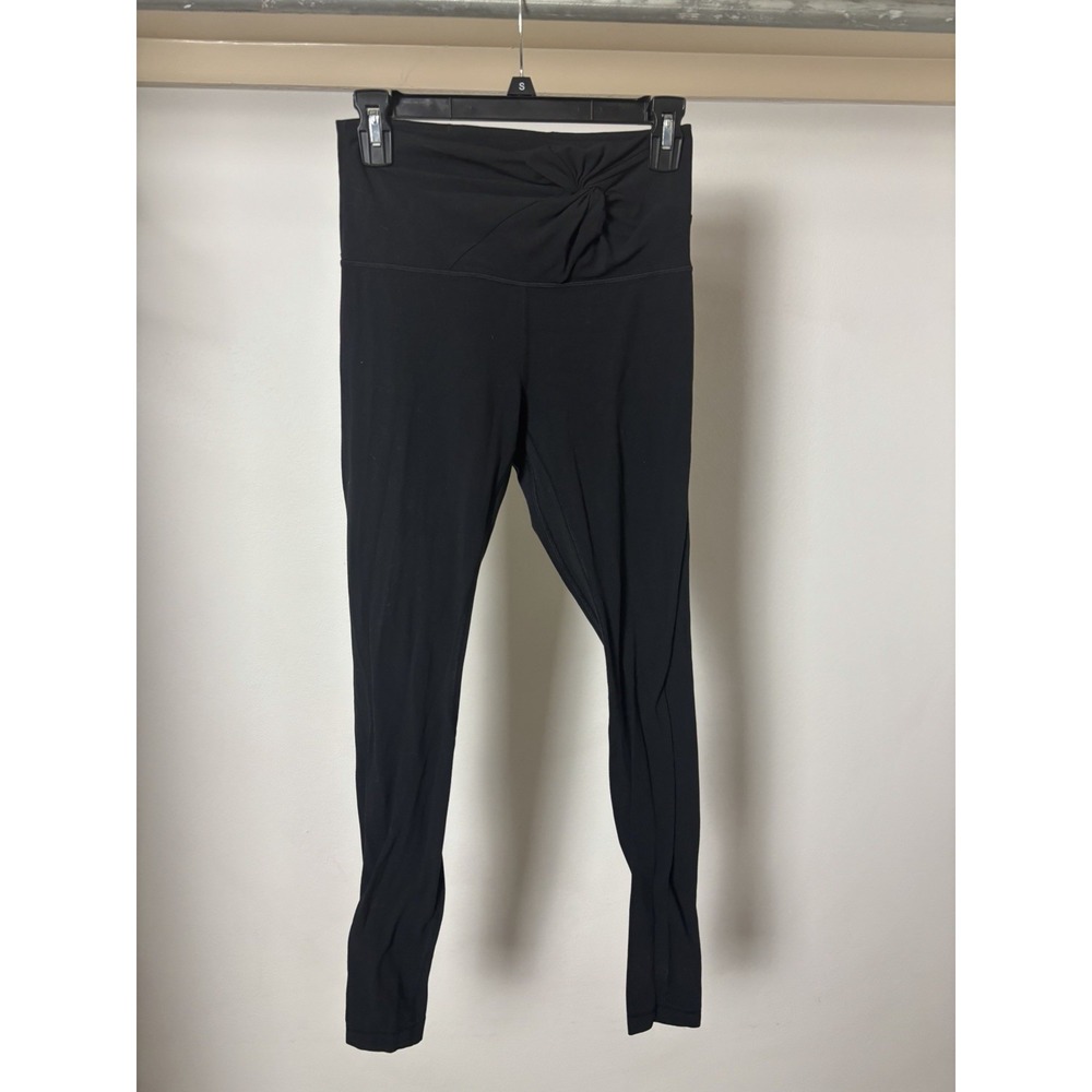 Lululemon Align High Rise Twist Waist Black Leggings Women’s Size 6 Z